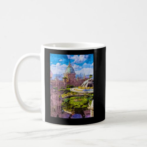 Hand Drawn Architecture Buildings Plants Colorful  Coffee Mug