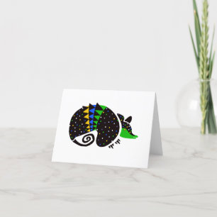 Hand drawn ARMADILLO - Conservation - Wildlife - Thank You Card