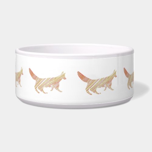 Hand_drawn Artistic Fox Bowl