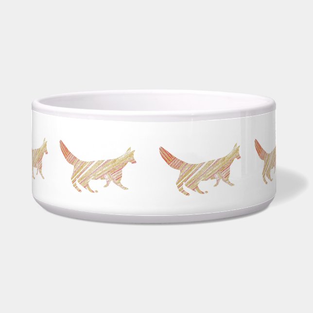 Hand-drawn Artistic Fox Bowl (Front)