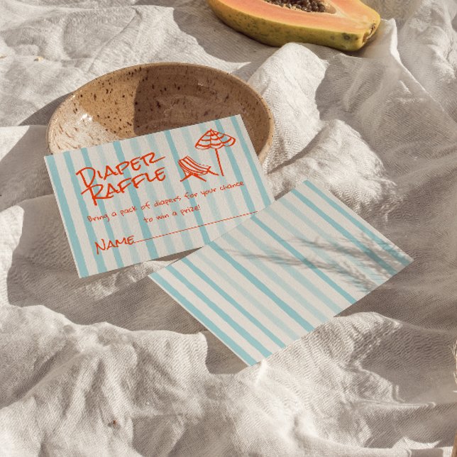 Hand Drawn Baby On Board Neutral Diaper Raffle  Enclosure Card (Creator Uploaded)