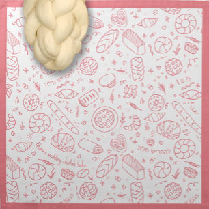 Hand-drawn Bakery Pattern Challah Theme Cloth Napkin