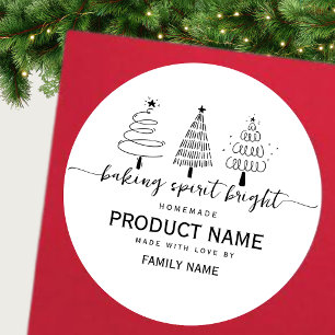 Hand drawn baking spirit bright classic round sticker