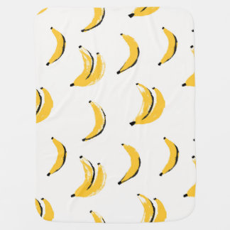 Hand-drawn bananas, stylish seamless pattern. baby blanket