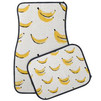 Hand-drawn bananas, stylish seamless pattern. car floor mat