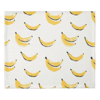 Hand-drawn bananas, stylish seamless pattern. duvet cover