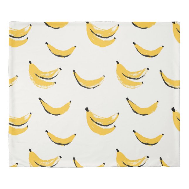 Hand-drawn bananas, stylish seamless pattern. duvet cover (Front)