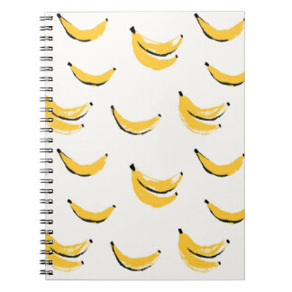 Hand-drawn bananas, stylish seamless pattern. notebook