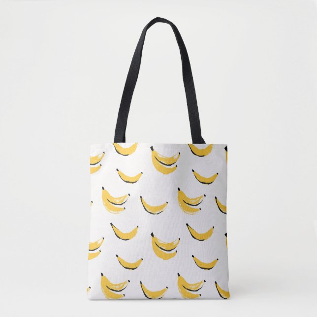 Hand-drawn bananas, stylish seamless pattern. tote bag (Front)