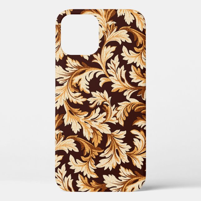 Hand Drawn Baroque Leaves: Stylish Elegance. Case-Mate iPhone Case (Back)