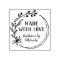 Hand Drawn Berry Flower Wreath Made With Love