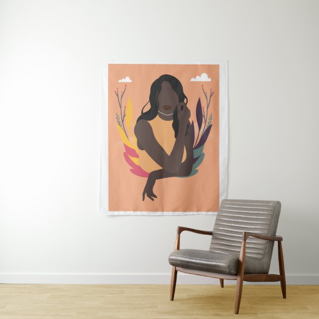 Hand Drawn Black Awareness Day Concept Fun Tapestry (In Situ)