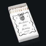 Hand Drawn black disco ball 30th Birthday Matchboxes<br><div class="desc">Raise a toast to your special day with our Modern hand drawn 30th Birthday Party Favor Matchboxes. these matchboxes add a fun and custom touch to your celebration. Perfect for adult birthdays of any age.</div>