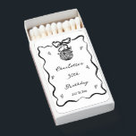 Hand Drawn black disco ball 30th Birthday Matchboxes<br><div class="desc">Raise a toast to your special day with our Modern hand drawn 30th Birthday Party Favor Matchboxes. these matchboxes add a fun and custom touch to your celebration. Perfect for adult birthdays of any age.</div>