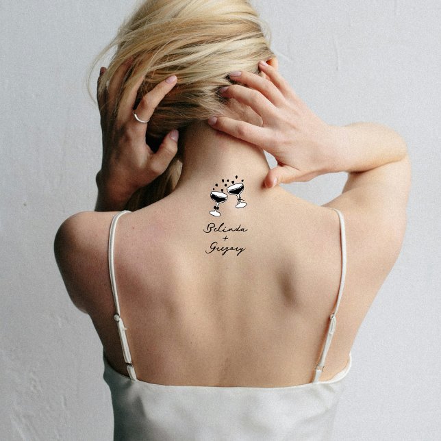 Hand Drawn Black Illustrations Doodles Wedding Temporary Tattoos (Hand Drawn Black Illustrations Doodles Wedding Temporary Tattoos)