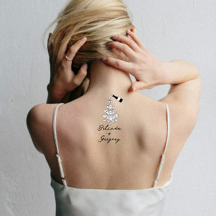 Hand Drawn Black Illustrations Doodles Wedding Temporary Tattoos