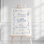 Hand Drawn Blue Bridal Brunch Welcome Sign