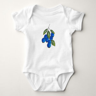 Hand Drawn Blueberries Baby Bodysuit