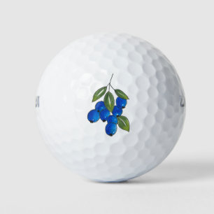 Hand Drawn Blueberries Golf Balls
