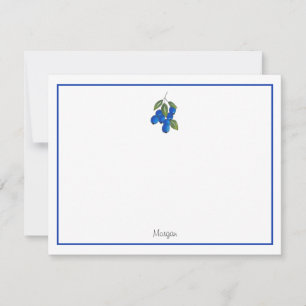 Hand Drawn Blueberries Note Card
