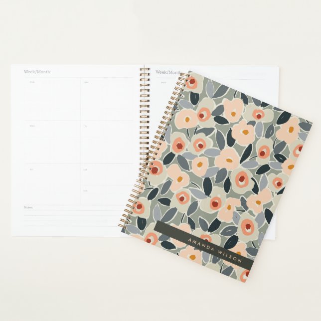 Hand-Drawn Bold Inky Floral Pattern- Sunlit Meadow Planner (Display)