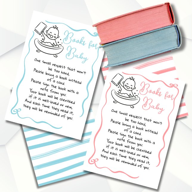 Hand drawn Books for baby girl Invitation (Creator Uploaded)