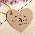 Hand Drawn Botanical Wedding Favor Thank You Rubber Stamp<br><div class="desc">Custom-designed wedding thank you stamp/wedding favor stamp featuring elegant hand-drawn ampersand and botanical leaf element. Personalize this beautiful stamp today to add a touch of elegance to your wedding envelopes,  favors,  and DIY gifts.</div>