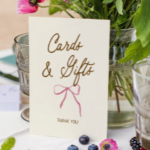 Hand Drawn Bow Bridal Shower Cards Gifts