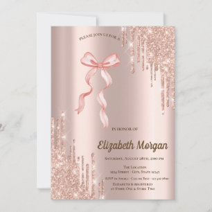 Hand Drawn Bow Elegant Frame Dots  Invitation