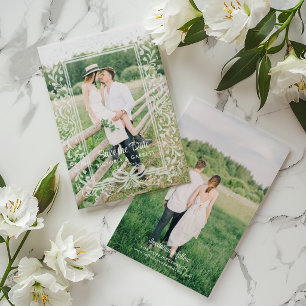 Hand Drawn Bow/Photo Save the Date