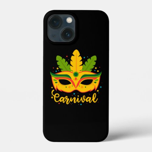 hand drawn brazilian carnival mask iPhone 13 mini case