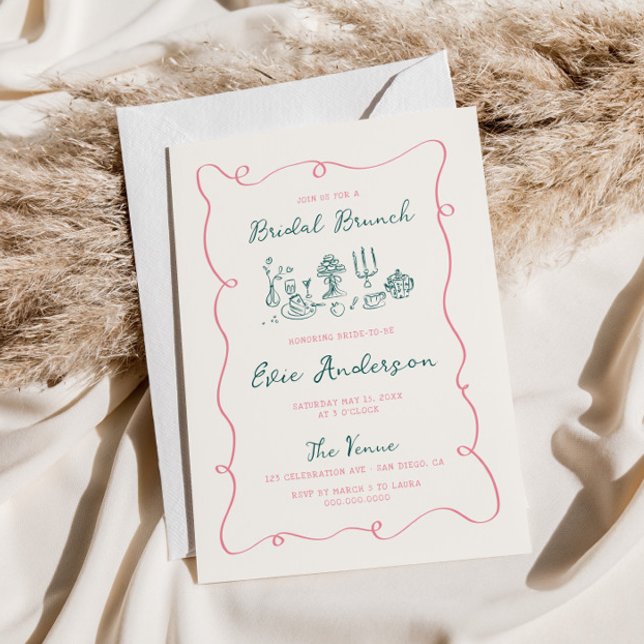Hand Drawn Bridal Brunch Invitation (Creator Uploaded)