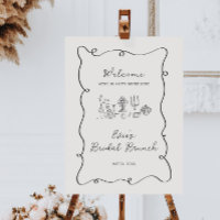 Hand Drawn Bridal Brunch Welcome Sign