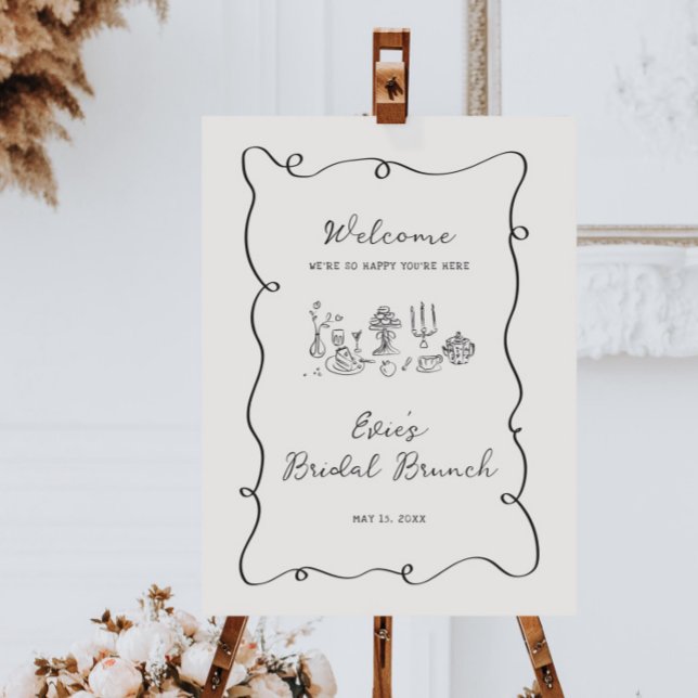 Hand Drawn Bridal Brunch Welcome Sign (Creator Uploaded)