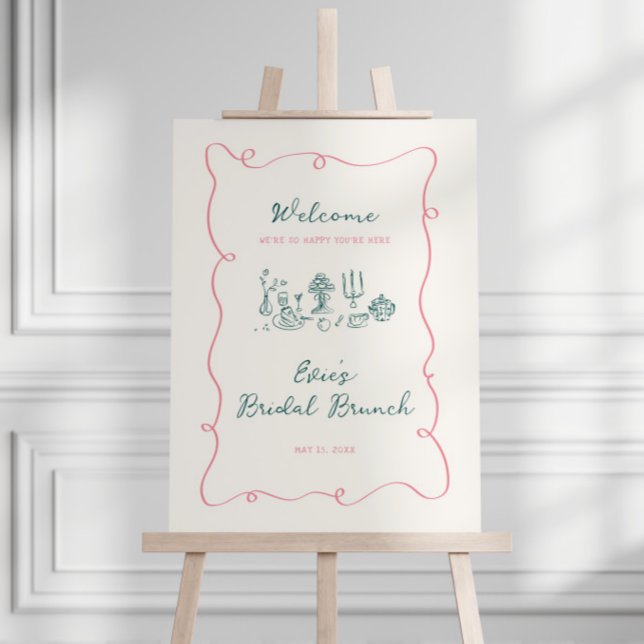 Hand Drawn Bridal Brunch Welcome Sign (Creator Uploaded)