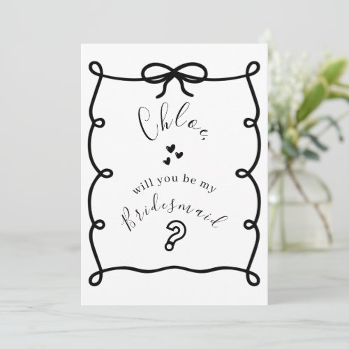 Hand Drawn Bridesmaid Proposal Cards
