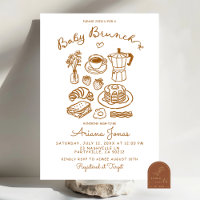 Hand Drawn Brunch Baby Shower Invitation