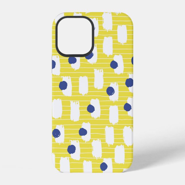 Hand drawn brush stroke seamless pattern.  iphone case (Back)