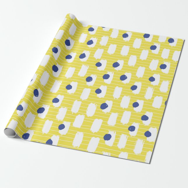 Hand drawn brush stroke seamless pattern.  wrapping paper (Unrolled)