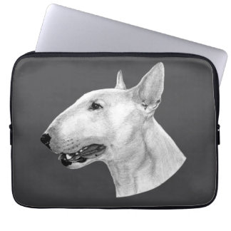 Hand Drawn Bull Terrier Artwork Laptop Sleeve