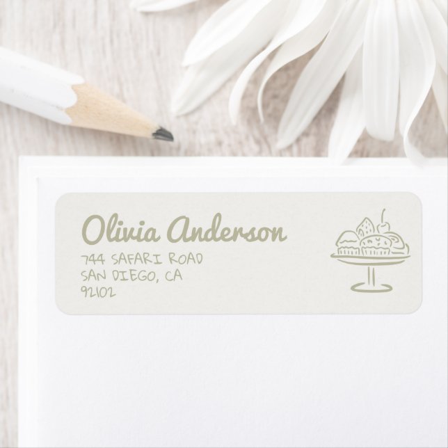 Hand Drawn Bun In The Oven Neutral Baby Shower Label (Insitu)