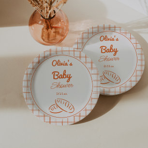 Hand Drawn Bun In The Oven Neutral Baby Shower Paper Plates