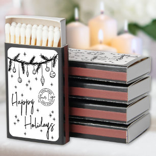 Hand Drawn Business Logo Holiday Matchboxes