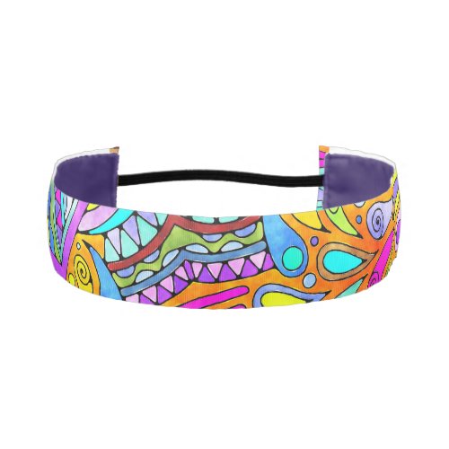 Hand Drawn By EDDArt _ Blah Blah Blah 1 Athletic Headband