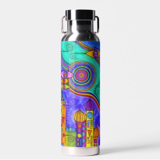 Hand Drawn By EDDArt - Come together 2 Water Bottle (Front)