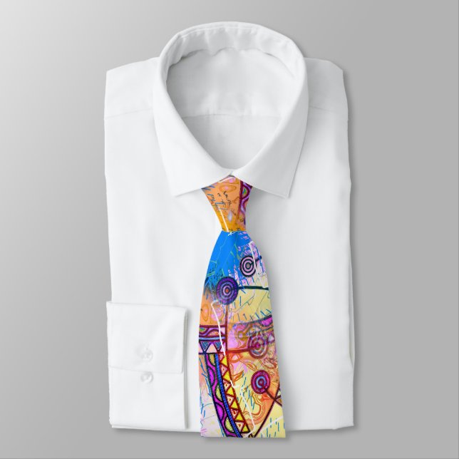 Hand Drawn By EDDArt - Dream Scale 1a Neck Tie (Tied)