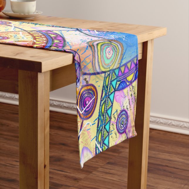 Hand Drawn By EDDArt - Dream Scale 1a Short Table Runner (In Situ)