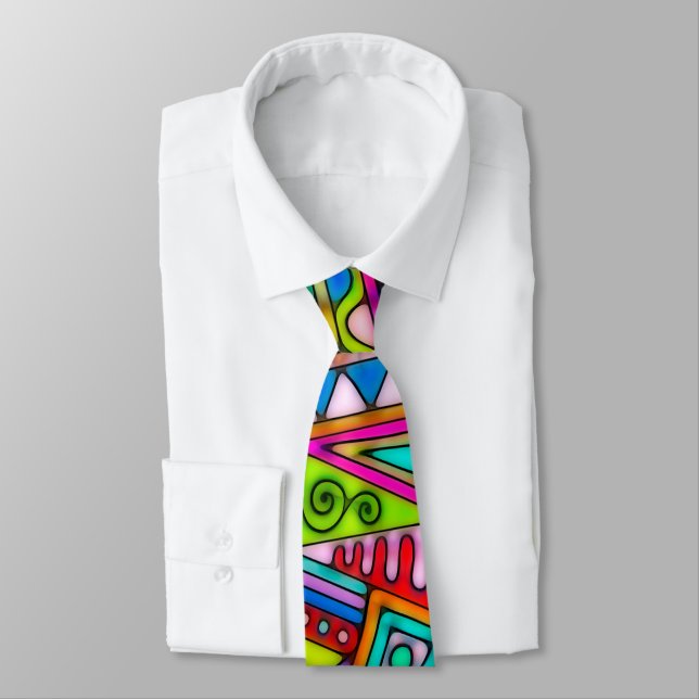Hand Drawn By EDDArt - Pharaoh 1 Neck Tie (Tied)