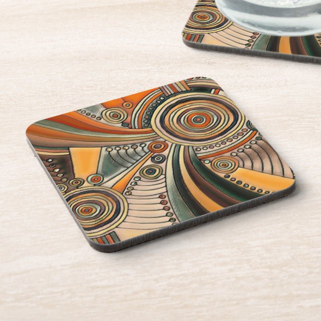 Hand Drawn By EDDArt - Thoughts 1 Beverage Coaster (Left Side)