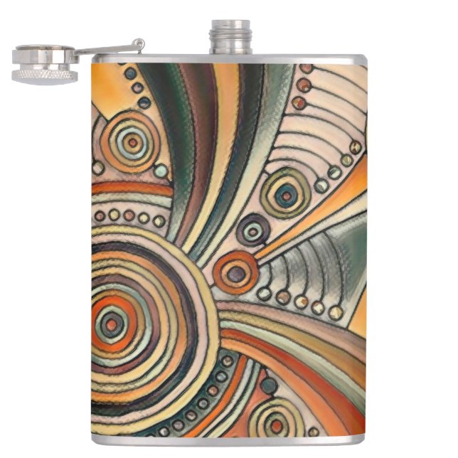 Hand Drawn By EDDArt - Thoughts 1 Flask (Opened)